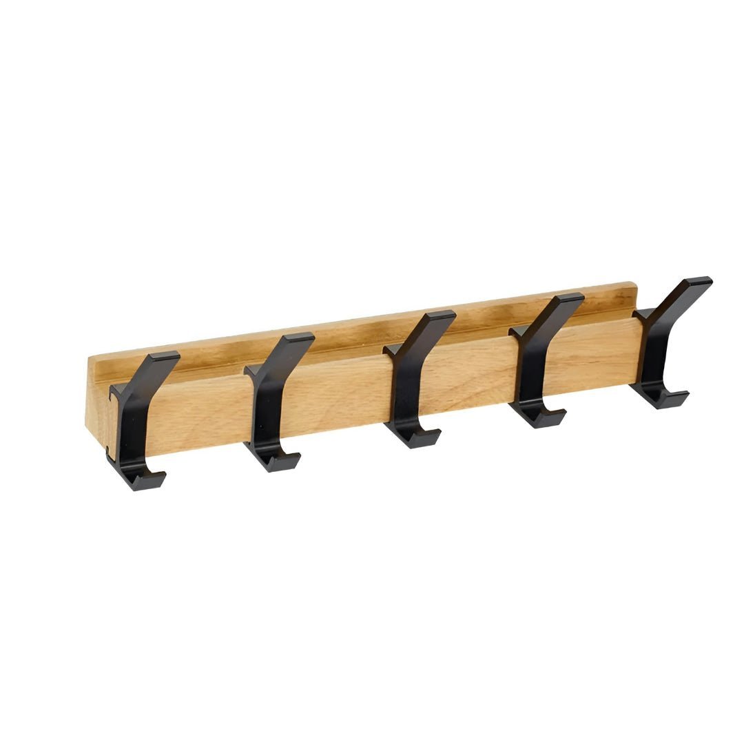 Coat Rack Wall Mounted Wooden Hook Organizer Shelf - Image 5