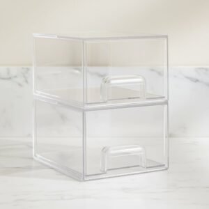 Clear Stackable Acrylic Storage Drawer Bins
