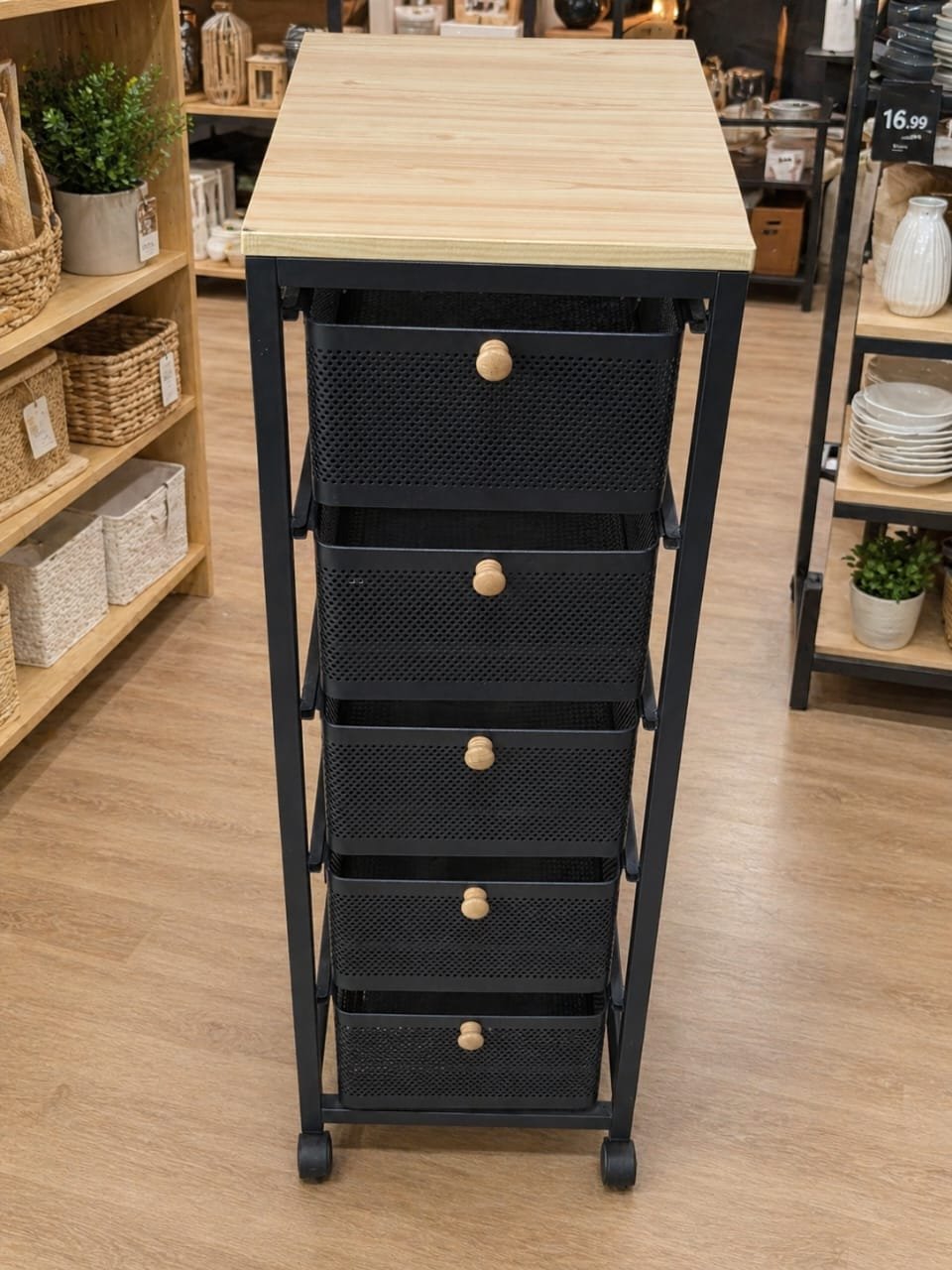 5-Layer Flexible Rolling Kitchen/Office Organizer – Black - Image 2