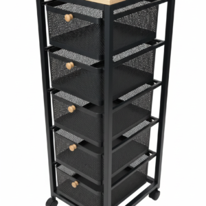 5-Layer Flexible Rolling Kitchen/Office Organizer – Black